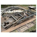 Pallet with deer stand, radiator