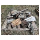 Pallet of scrap metal, motors