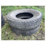 Stack of LT215/85R16 tires (2)