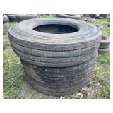 Stack of 11R22.5 tires (3)