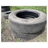 Stack of 255/70R22.5 tired (2)