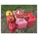 Pallet of gas cans, diesel can