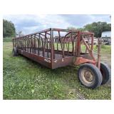 Portable Hay Feeder 24 ft on wheels