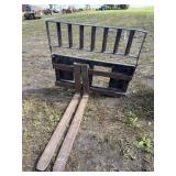 Skid loader forks