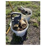 Buckets of valves and fittings