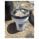 Bucket of diesel motor oil