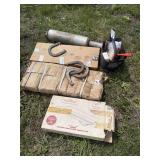 Heater, muffler, horse shoes, etc