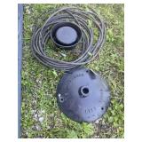 Air hose and sign base