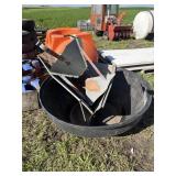 Grain separator and hoppers