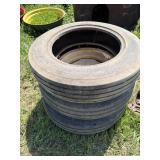 3- 7.5 x20 tires 2 rims and bolt