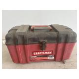 Tool box with plumbing supplies