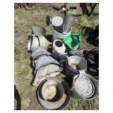 Metal Buckets, Funnels, Oil and Watering Cans