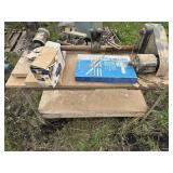 bench grinder, drill bit sharpener, wood lathe