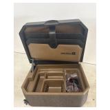 Tractor cab toolbox