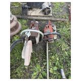 chainsaw and saw