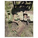 Tractor weights and bracket