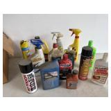 Auto cleaning supplies, oil, etc