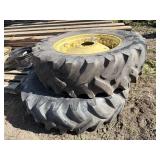 13.6-28 Tires on rims (x2)