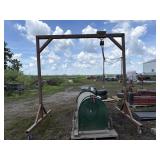 Chain hoist frame