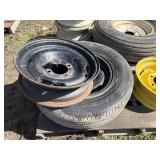 215/70R15 tire on rim and 4 bolt rim