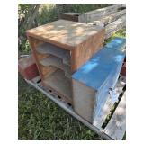 Wood cart and cabinet