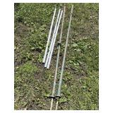 Metal posts and pvc pipe