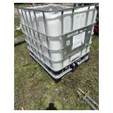 Chem tote, fishing poles and posts