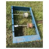 Rack for Spools of wire and 2 spools of wire