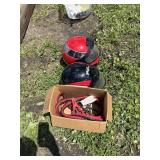 Motorcycle helmets and jumper cables