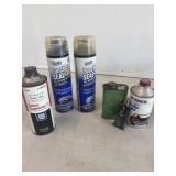 Shoe oil, puncture seal, brake fluid, etc