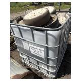 Tote full of press wheels
