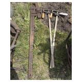 Large pipe wrench and clamps
