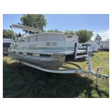 2002 Misty Harbor Pontoon Boat w/Trailer and Cover