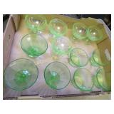 green depression glass sherbet 3 patterns