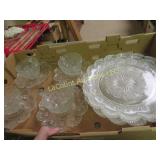 beautiful pressed glass plates cups saucers