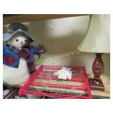 table lamp plush snowman decor drying rack