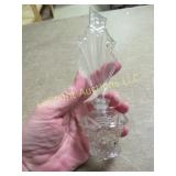 beautiful glass perfume bottle w fancy stopper