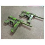 Mattel 1956 toy cap guns repeating crank