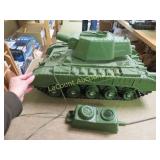 Unmarked huge military remote control tank plastic