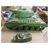 Unmarked huge military remote control tank plastic