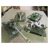 4 Remco Bulldog tank battery operated
