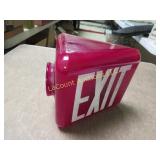 vintage glass exit light globe