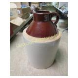 vintage crock jug large opening on top