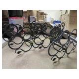 2 metal wine bottle rack holders