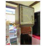 vintage Hendersons mirrored floor clock w key