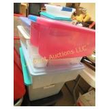 assorted totes tubs w lids multiple sizes