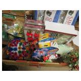 assorted Christmas decor ornaments lighted ball
