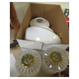4 vintage light globes glass good used condition