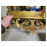 Italian gold Florentine mirror matching shelf