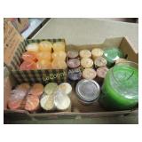assorted candles jars votives tealights